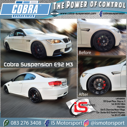 E92 M3 fitted with Cobra Suspension
