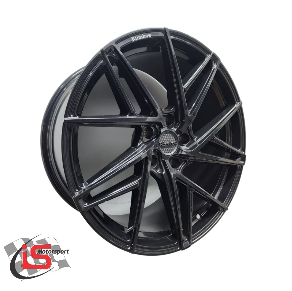 19 INCH RIMSHOW RS3 BLACK WHEELS NARROW WIDE SET 5X120 – IS Motorsport